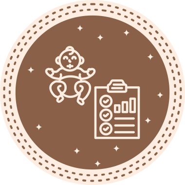 Pediatrik Değerlendirme Seçkin Markalı Vektör Varlığı