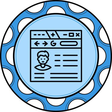 Profil Web Sitesi Belirsiz Asgari Markalaştırma Vektör Varlığı