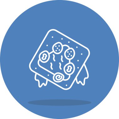 Yumurtalı Sandviç Sofistike Özel Vektör Sanat Nesnesi