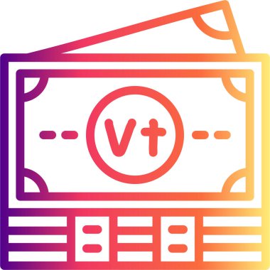 Vanuatu Notları Gelişmiş İşlevsel Web Arayüzü Sembolü