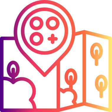 Konum Uygulaması Belirgin Vibrant Dijital Grafik Özelliği