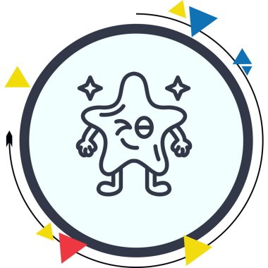 Star Wink Yüksek Çözünürlüklü Minimum Vektör Tasarımı