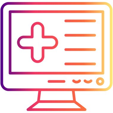 Tıbbi Yazılım Eşsiz Düz Dijital Tasarım Nesnesi