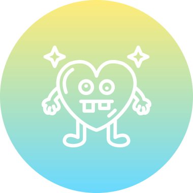 Çirkin Kalp Çağdaş Yenilikçi Dijital Tasarım Varlığı