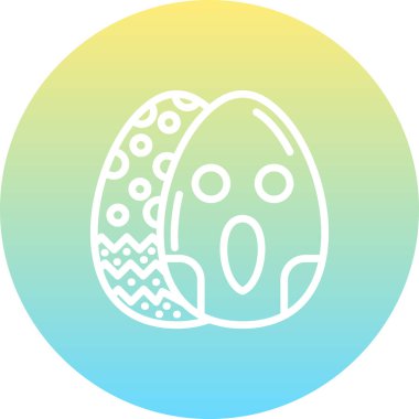 Paskalya Şok Edici Yumurta Ayrı Modern Dijital Tasarım Elementi