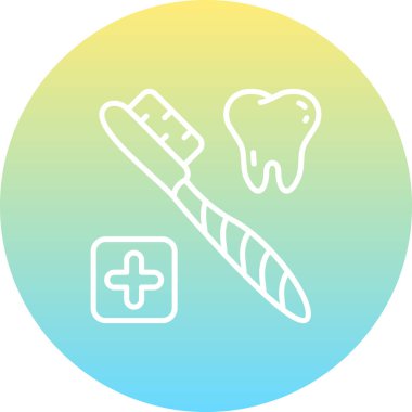 Diş fırçası Modern Dengeli Marka Vektörü Sembolü