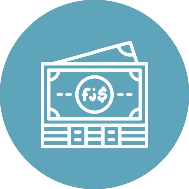 Fiji Notları Dengelenmiş Özel Düz Vektör Düzeni