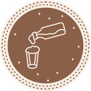 Şişe Benzersiz Soyut Markalaştırma Şekline sahip Bira Bardağı