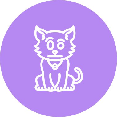 Şüpheli Kedi Minimum Düz Yaratıcı Grafik Tasarımı