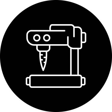 Drill Press Eşsiz Soyut Markalaştırma Grafiksel ŞekliName