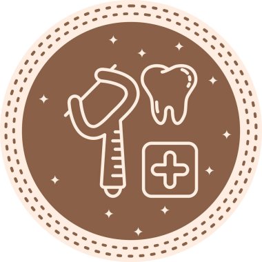 Diş Hekimi Yaratıcı Minimum Vektör Sanatı Özelliği