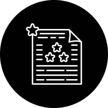 Yıldız Özeti Minimum Düz Kullanıcı Deneyimi Sembolü