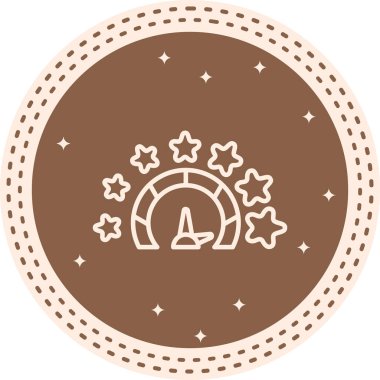 Simple gauge with stars and pointer