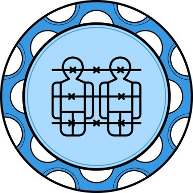 Gözaltı Yüksek Kaliteli Ölçeklenebilir Vektör İllüstrasyonu