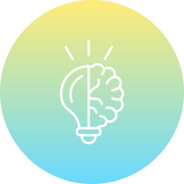 Ampul Fikri Asgari Düz Vektör İllüstrasyonu