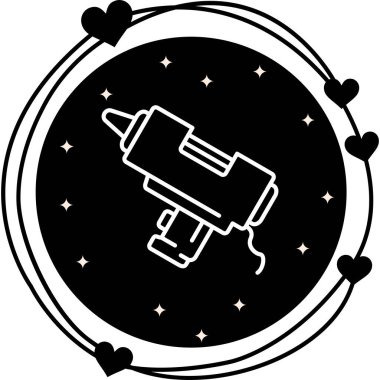 Sıcak Tutkal Silahı Zarif Minimum Dijital Tasarım Özelliği