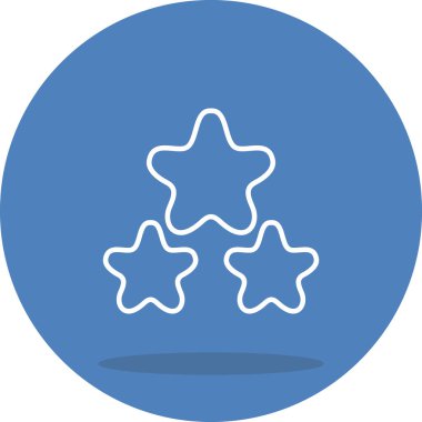 3 Yıldız Gözden Geçirme Dinamik Yaratıcı Dijital Grafik Şekli