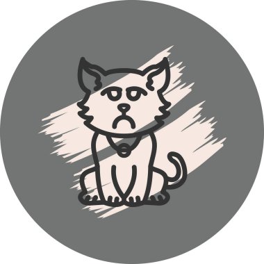 Kedi Yaratıcı Fonksiyonel Web Grafik Sembolü Somurtuyor