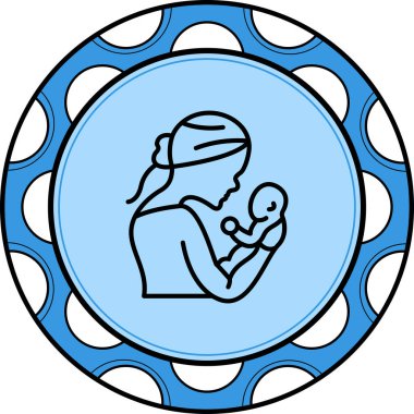 Anne ve Bebek Gelişmiş İşlevsel Web Arayüzü Sembolü