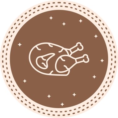 Kızarmış Tavuk Seçkin Markalı Vektör Varlığı