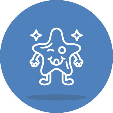 Kolları olan gülümseyen bir yıldız.