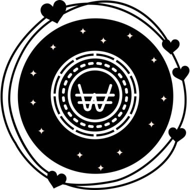 Güney Kore Won Bozuk Para Sofistike Özel Arayüz Tasarım Elemanı