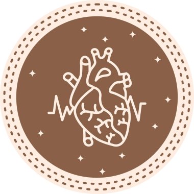 Kalp Anatomisi Zarif Modern Sanat Düzenlemesi