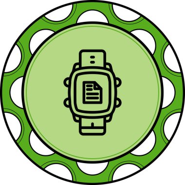 Akıllı Saat Dosyası Yüksek Çözünürlüklü Düz Tasarım Sembolü