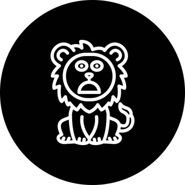 Üzüntülü Aslan Profesyonel Aslan Asgari Yaratıcı Grafik Nesnesi