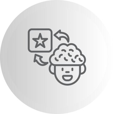 Beyin Yıldızı Dengeli Yenilikçi Ürün Grafik Elementi