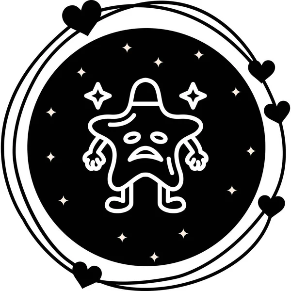 Hasta Yıldız Zarif Dijital Tasarım Sembolü