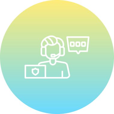 Yardım Merkezi Rafine Edilmiş Zarif Vektör Sanatı Nesnesi