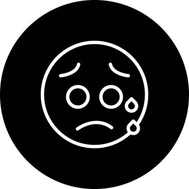 Terli Yüksek Çözünürlüklü Düz Tasarım Sembolü ile Endişeli