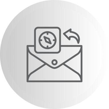 E- posta Pusula Yaratıcı İşlevsel Web Grafiksel Sembolü