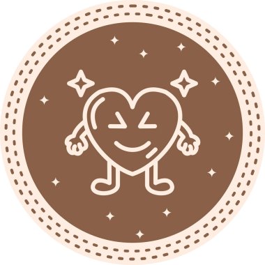 Sevimli Kalp Zarif Çağdaş Dijital Grafik Özelliği