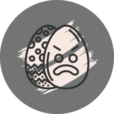 Paskalya Öfkeli Yumurta Premium Zarif Dijital Tasarım Sembolü