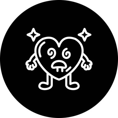 Dazed Heart Ayırt edici Profesyonel Yaratıcı Grafik Elementi