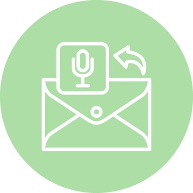 E- posta Mikrofon Özel Çağdaş Düz Vektör Özelliği