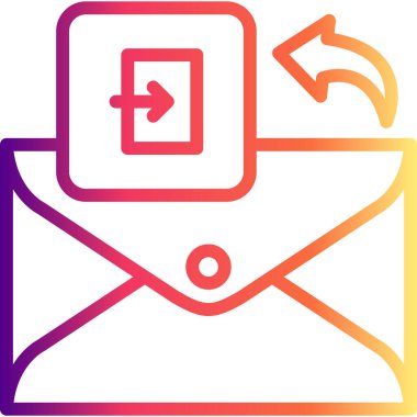 Kalın E- posta Çıkışı Eşsiz Web Grafiksel İllüstrasyonu