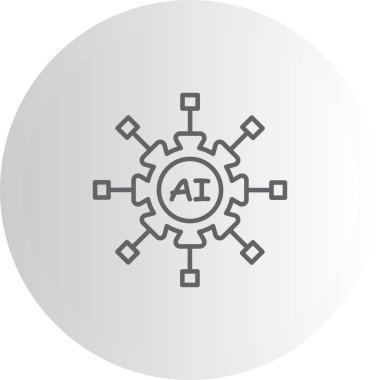 AI Donanım Sofistike Minimum Arayüz Tasarım Elemanı