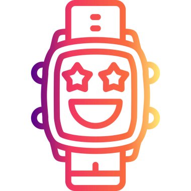 robot. Web simgesi basit illüstrasyon