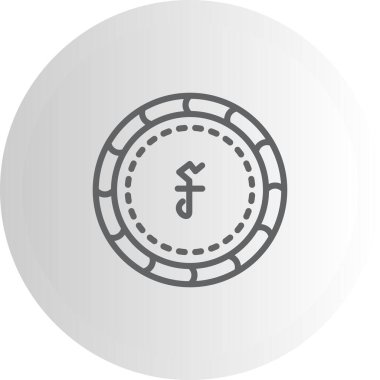 Devre simgesi izole edilmiş kripto para birimi. düz çizim tasarımı