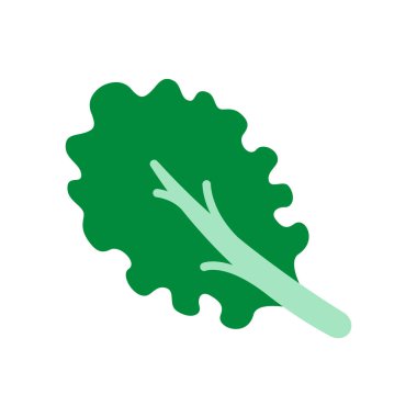 Kale simgesi taze yapraklı sebzeleri temsil ediyor, sağlığı, beslenmeyi ve organik yaşam tarzını sembolize ediyor..