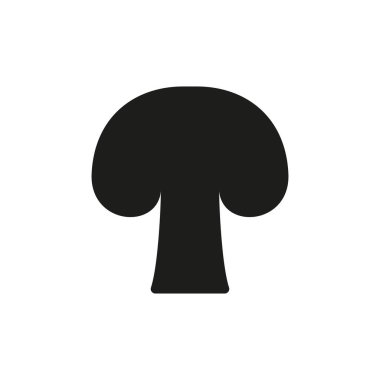 Modern tasarımda mantarları, doğayı ve sağlıklı yiyecekleri sembolize eden kabartmalı mantar ikonu.