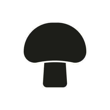 Modern tasarımda mantarları, doğayı ve sağlıklı yiyecekleri sembolize eden kabartmalı mantar ikonu.