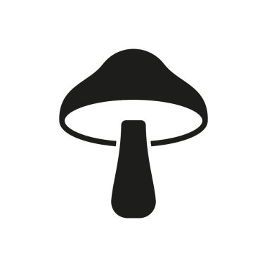 Modern tasarımda mantarları, doğayı ve sağlıklı yiyecekleri sembolize eden kabartmalı mantar ikonu.