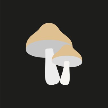 Mantar ikonu modern tasarımda mantarları, doğayı ve sağlıklı yiyecekleri sembolize eder..