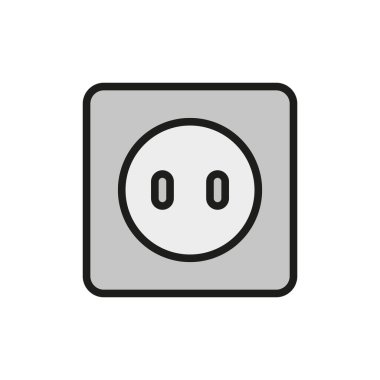 Aygıtlar için elektrik, priz ve güvenli güç bağlantısını sembolize eden soket simgesi.