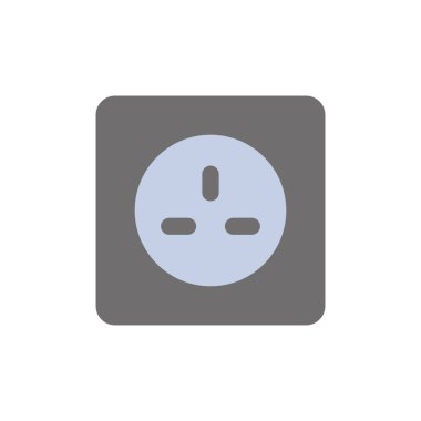 Aygıtlar için elektrik, priz ve güvenli güç bağlantısını sembolize eden soket simgesi.