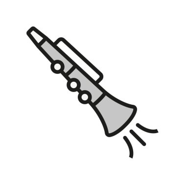 Yaratıcı, detaylı ve anlamlı müzik tasarımları için satır klarnet simgesi içeren renk.